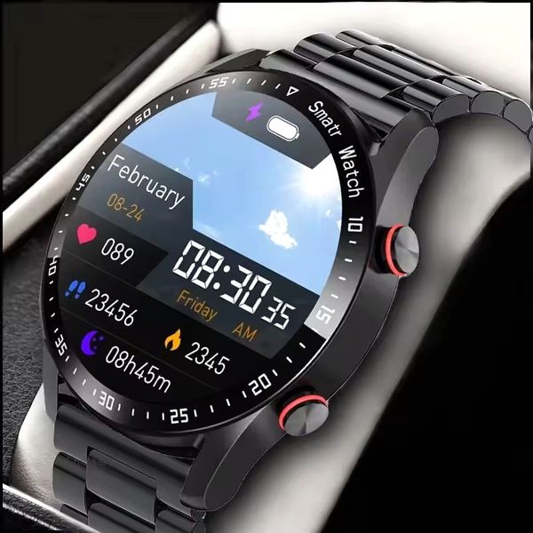 2024 NEW Luxury quality HW20 smart watch business stainless steel strap Bluetooth call NFC Men and women Sport Fitness Watch IP67 Waterproof