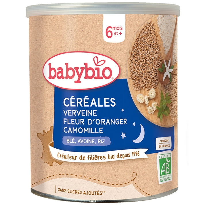 Babybio nattkorn - 6 måneder og + - Verbena, appelsinblomst, kamillekorn - ØKOLOGISK 220G