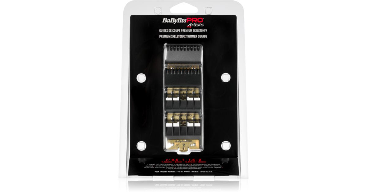 BaByliss PRO Blades Skeleton FX erstatningshoved 1,5 mm, 3 mm, 4,8 mm, 6 mm 4 stk.