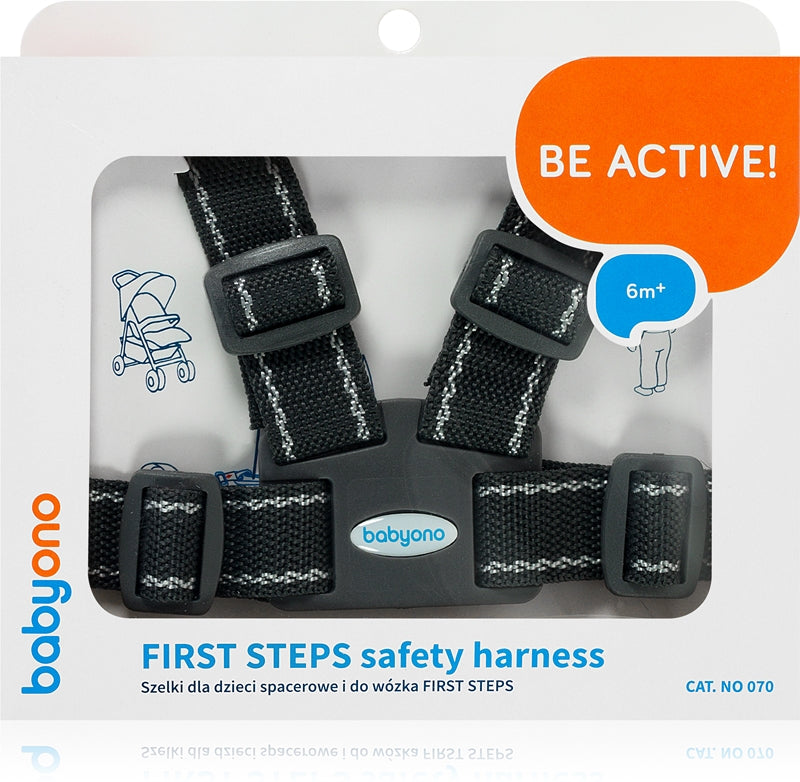 BabyOno Var aktiv Safety Sele First Steps Barnsäkerhetsbälten Svart 6m+ 1st