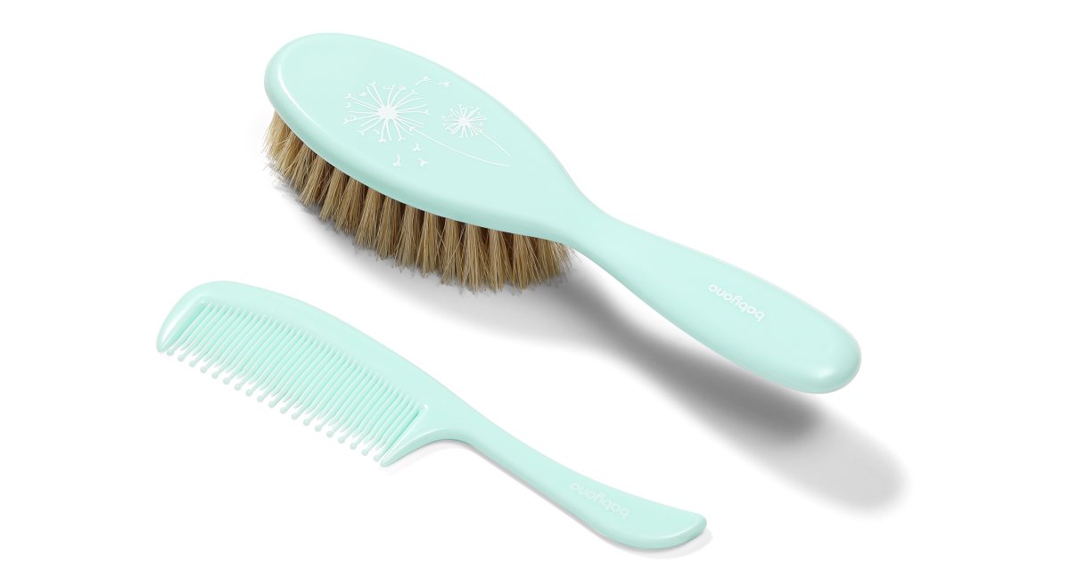 Babyono Brosse à cheveux brosse à cheveux pour enfants menthe 2 pièces