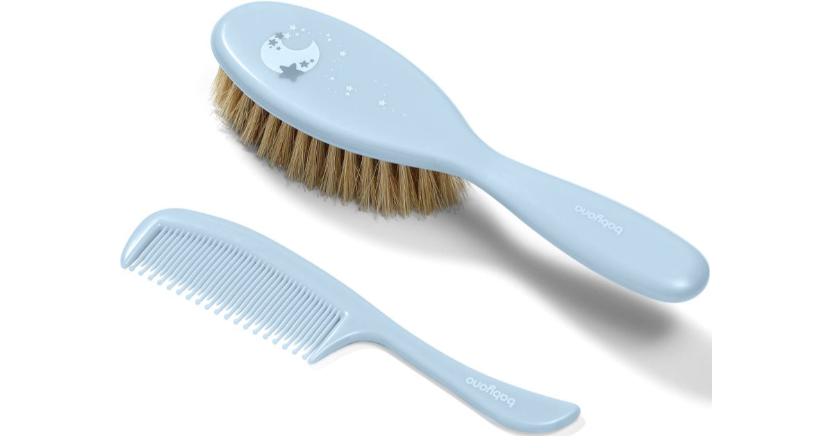 Babyono Ensemble brosse à cheveux et peigne Take Care III pour bébé bleu