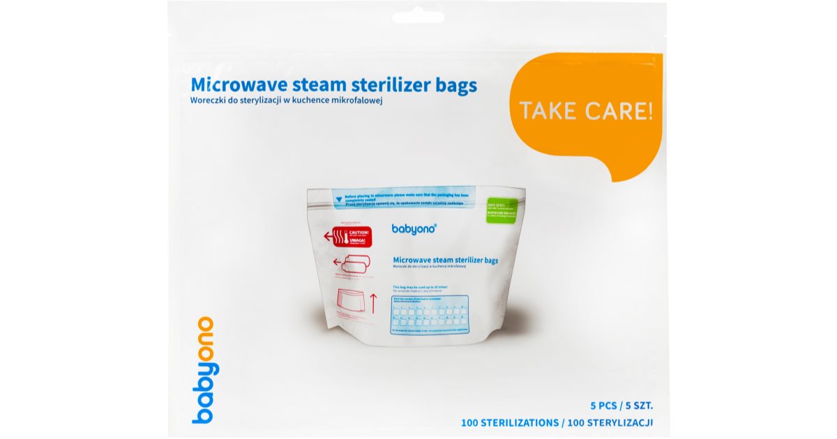 BabyOno Torebki do sterylizacji w mikrofalówce Take Care 5 szt.