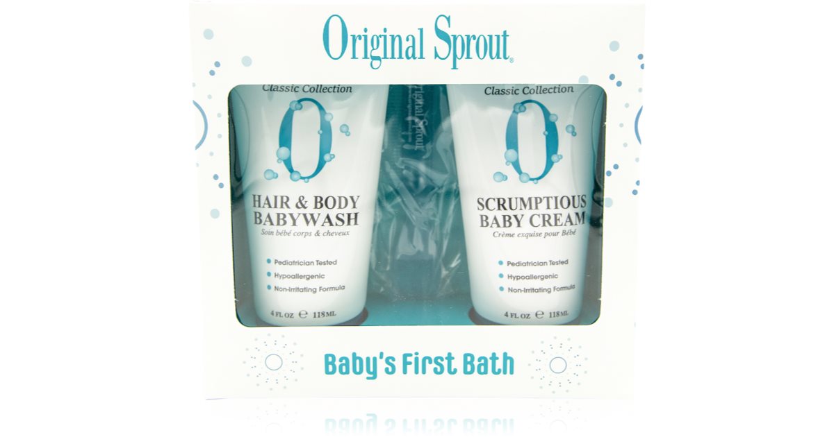 Original Sprout Babys första babybadset för kropp och hår Rengöringsgel för känslig hud 118ml + Multipurpose Cream 118ml
