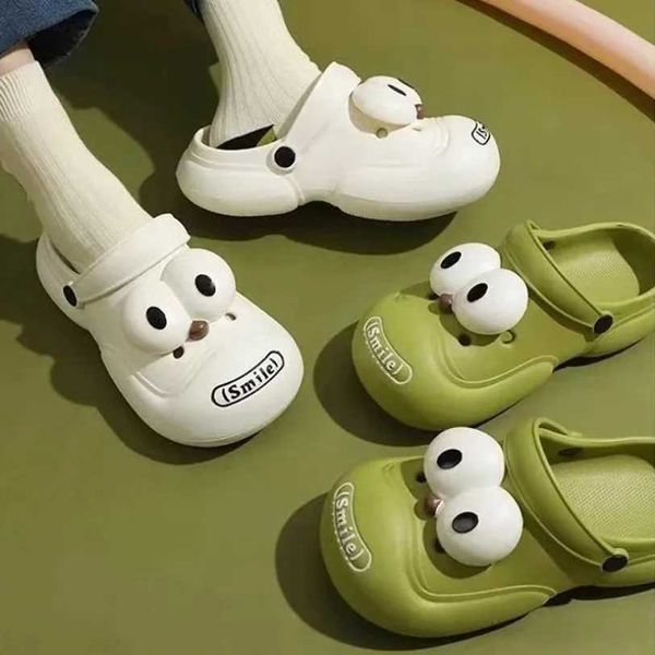 Slippers House Slippers Clog Womens Cloud Cartoon Big Eyes Dog Sandals Summer Flip Flops Beach Slides Home Shoes Cute Female Funny z241023