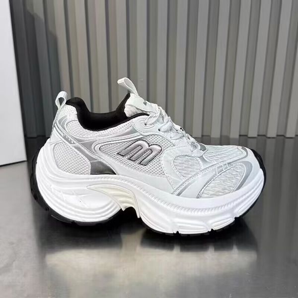 European goods, Paris dad shoes, women&#039;s ins trend 2024 new 10XL thick sole height increasing versatile sports and leisure shoes