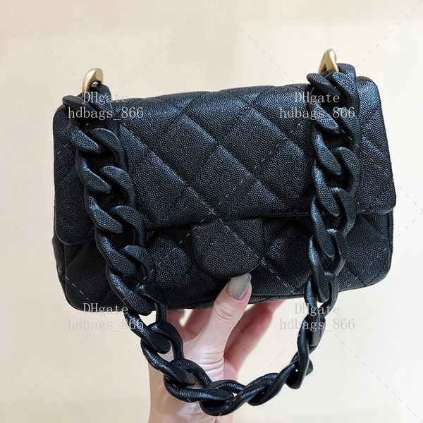 Luxury chain bag mirror quality shoulder bag designer flip bag 22.5CM calf leather armpit bag with box 24C69