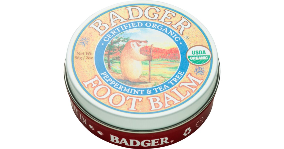 Badger Balm bálsamo de hidratación profunda para plantas de los pies secas y agrietadas 56 g