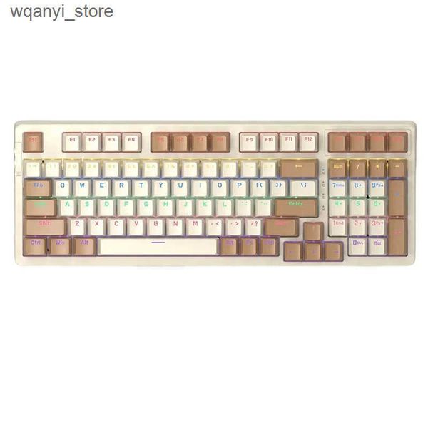 Keyboards Mechrevo Mechrev K355 wired office keyboard silent filling 98 key wired pad dual Abs keyboard cover office keyboard game L240910