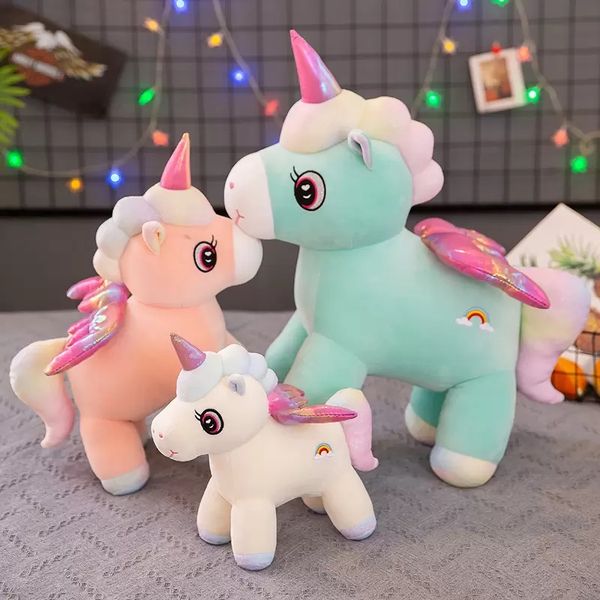 New Animals Doll Plush Toy Cute Dreamy Rainbow Angel Pony Pillow Soft Dolls Stuffed Plushs Bear Baby Elephant Big Ear Rabbit Children&#039;s
