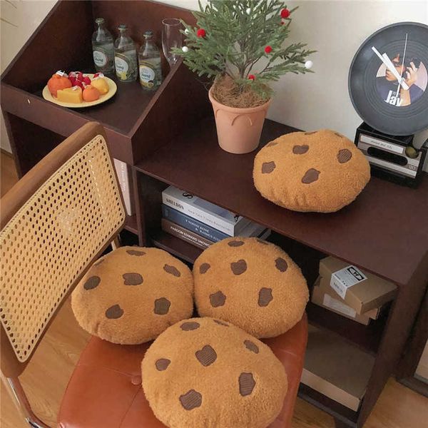 Han Feng Cookie Throw Pillow ins Feng Plush Bedroom Sofa Cushion Chocolate Cookie Cushion Gift