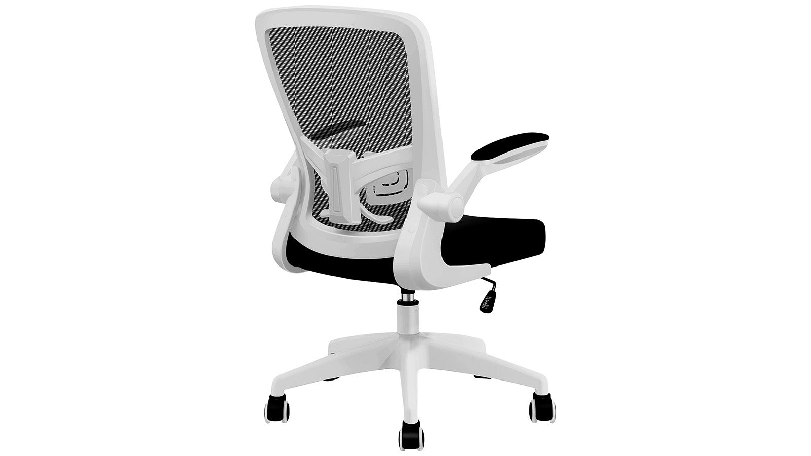 KERDOM FelixKing Office Chair: Flip-up Arms White