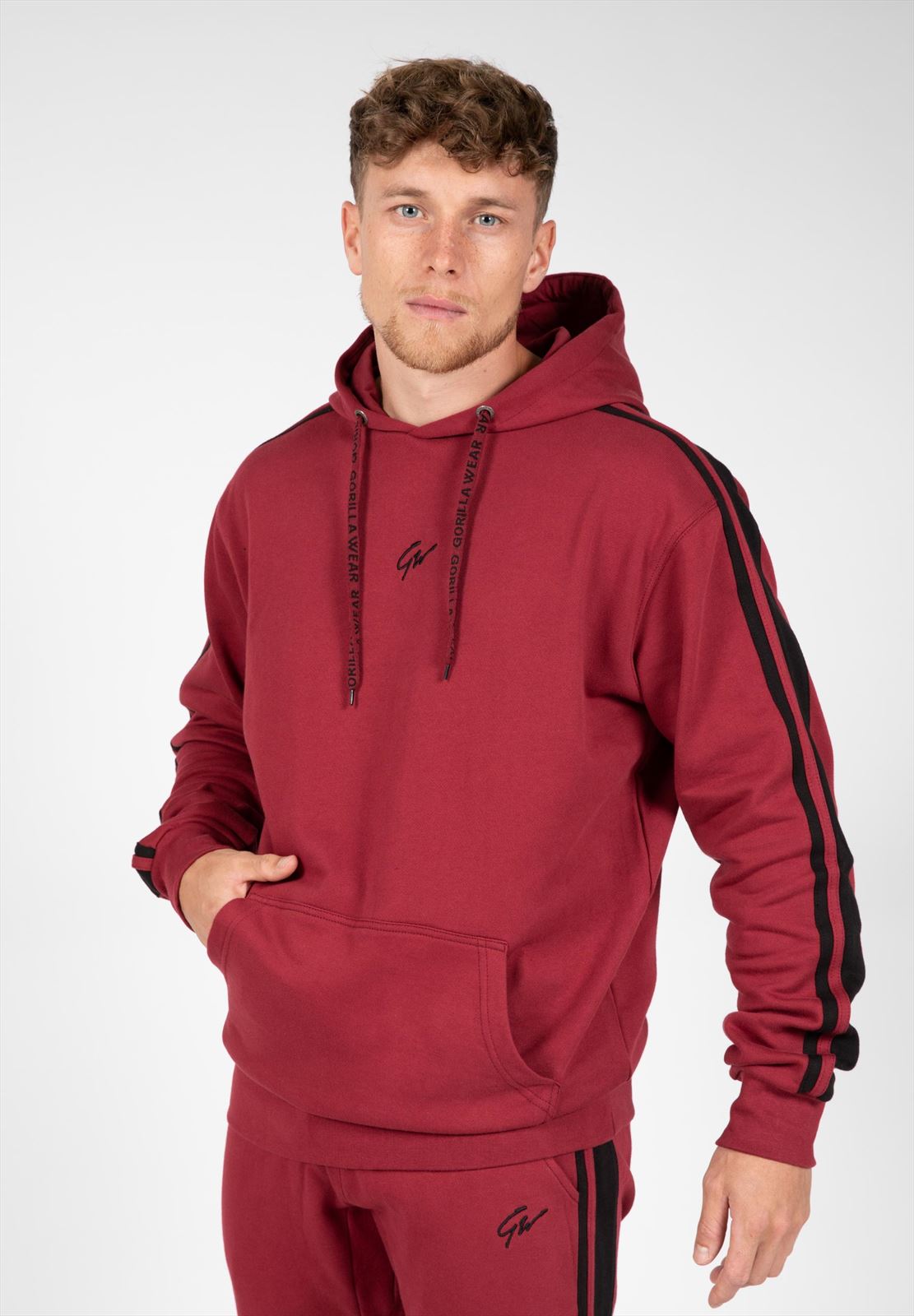 Banks Oversized Hoodie - Burgundy Red-Black - 2XL