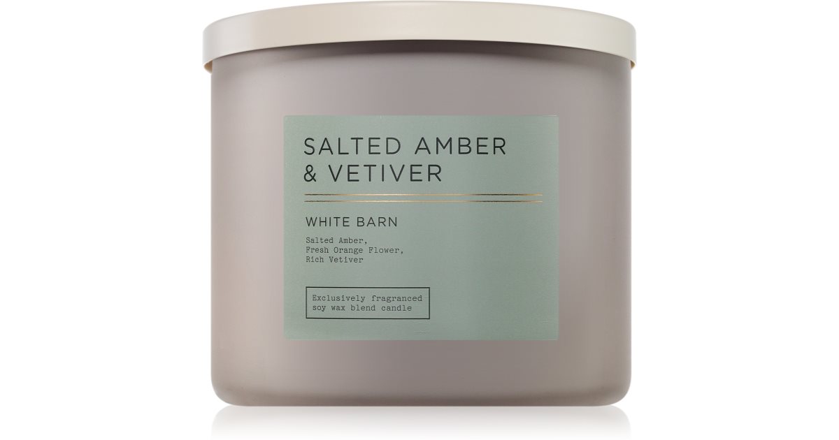 Bath & Body Works Duftkerze „Salted Amber & Vetiver“, 411 g