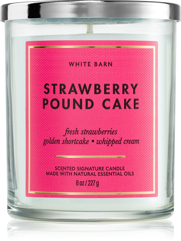 Bath & Body Works Duftkerze „Erdbeer-Rührkuchen“ 227 g