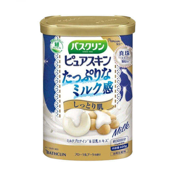 BATHCLIN - Pure Skin Care Bath Salt - 600g - Moist - Milk
