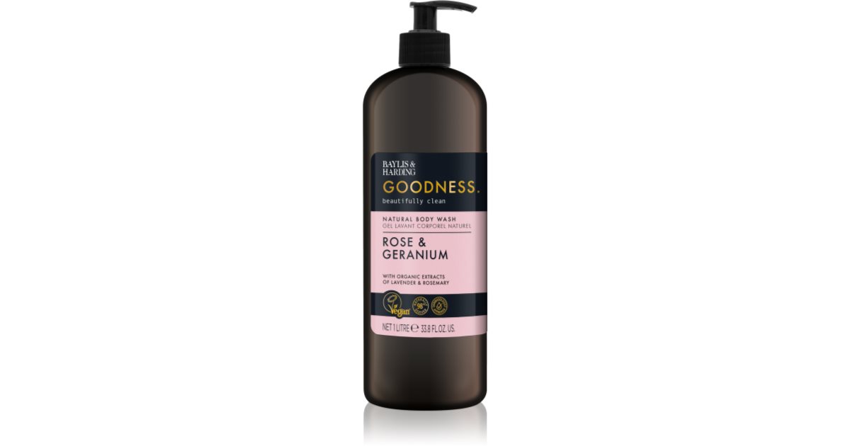 Baylis & Harding Goodness Rose & Geranium dusjgelé 1000 ml