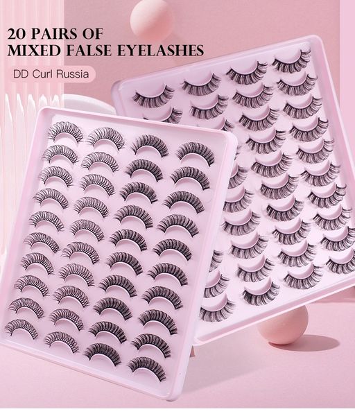 Reusable Handmade Curly Faux Mink Eyelashes Naturally Soft Light Thick Fluffy Curled Fake Lashes Full Strip Lash Extensions Beauty Makeup Su