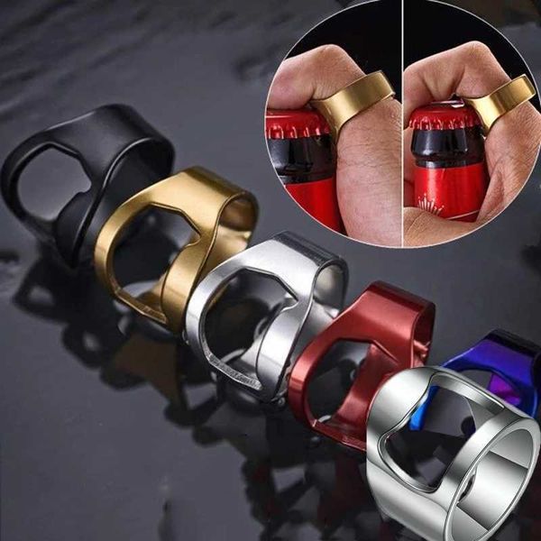Stainless steel finger cork beer bottle opener tool replaceable round beer bottle opener bartender tool W240827