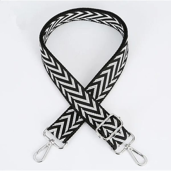 Black Wide 38cm Women Shoulder Messenger Bags DIY Adjustable Strap Bag Part Accessories Female Handbag 241017