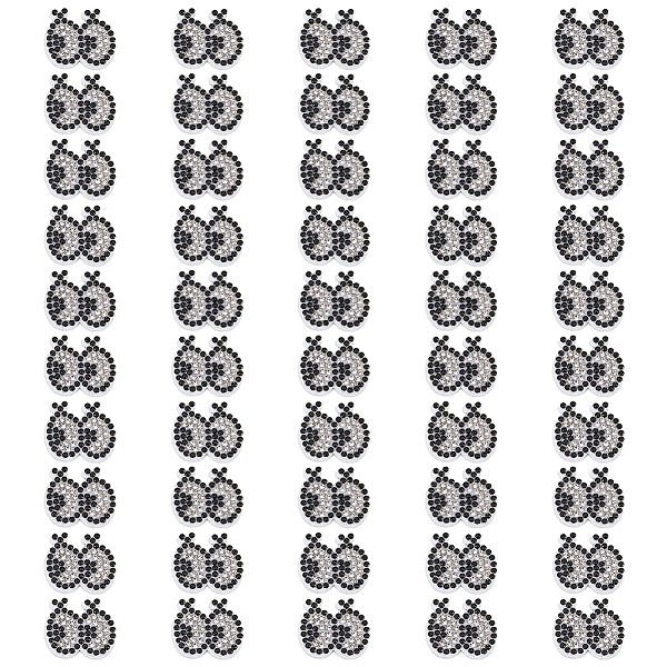 50 pz. Occhio hotfix strass toppe da cucire