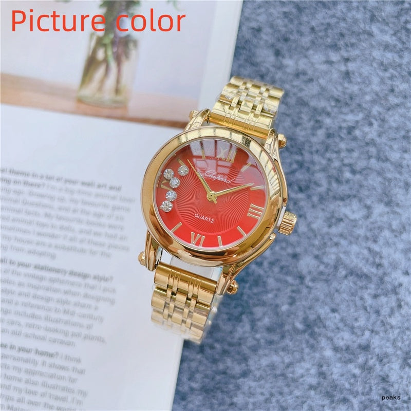 Chop 2024 New Three stitches womens watches 30mm size Quartz Watch high quality Top luxury Brand clock steel strap diamond women fashion accessories
