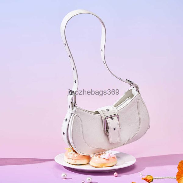 Totes Carefully selected top layer cowhide leather bag with niche texture for womens summer 2024 new underarm bag niche single shoulder cros