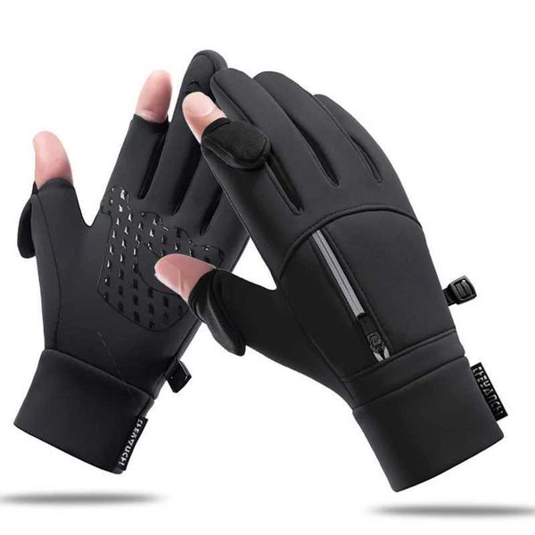 Winter Warm Touch Screen Gloves Outdoor Windproof Waterproof Cold-proof Gloves Men Woman Driving Cycling Fishing Ski GlovesXJ241118