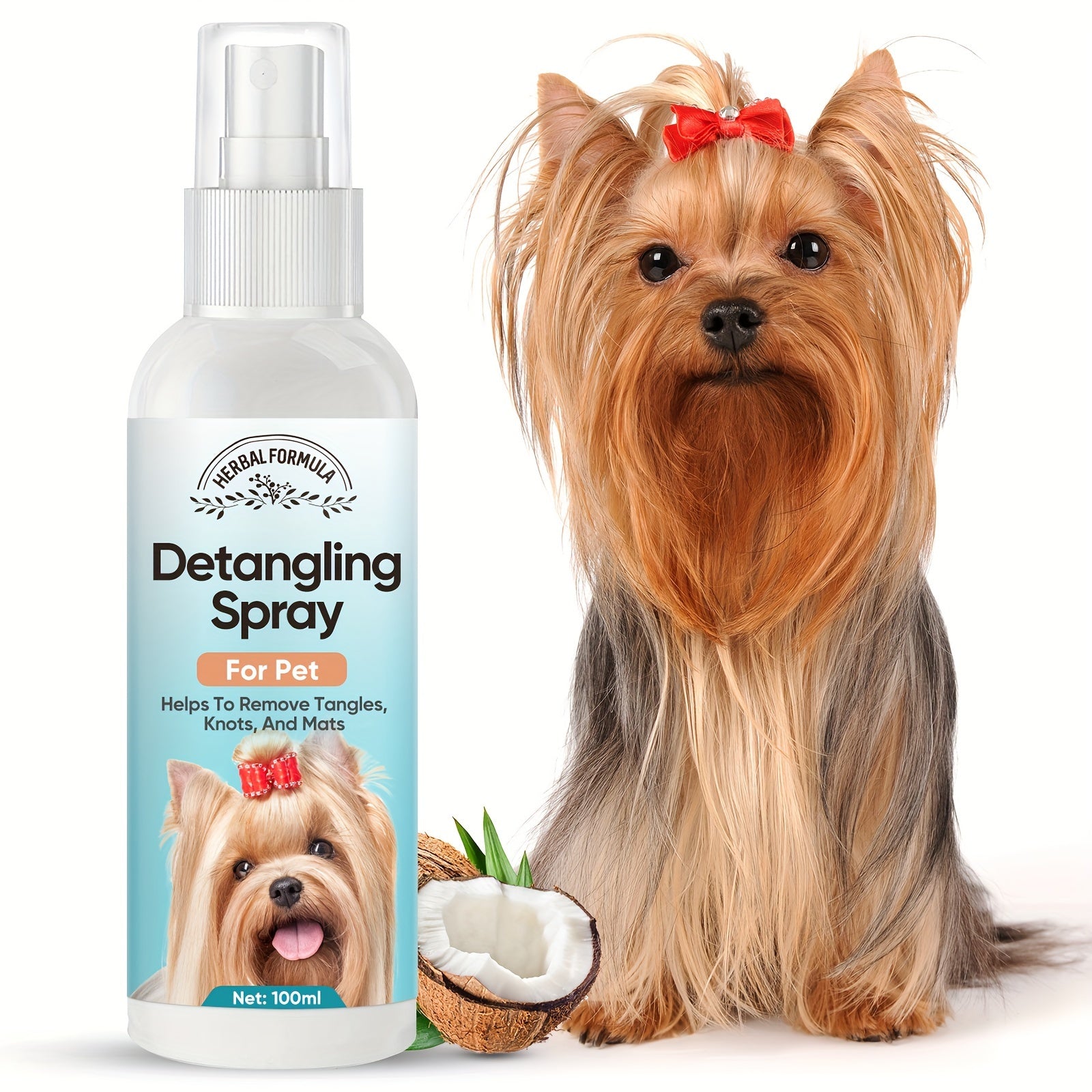 TEMU Pet Hair Removal Spray, Dog Hair Removal Spray, Dog Hair Spray - Suitable For Pets Of All Sizes, 100ml