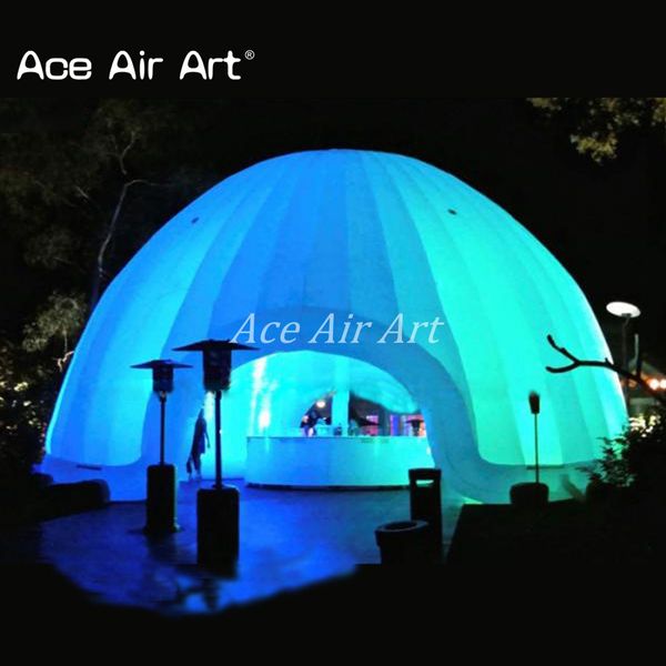 6m Diameter Inflatable Dome Igloo Marquee Tent with LED lights for Parties Event Decorations