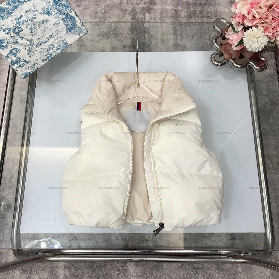 New Autumn warmth kids Down vest High collar Waistcoat for boys girls Size 100-160 CM Comfortable and warm sleeveless Jacket
