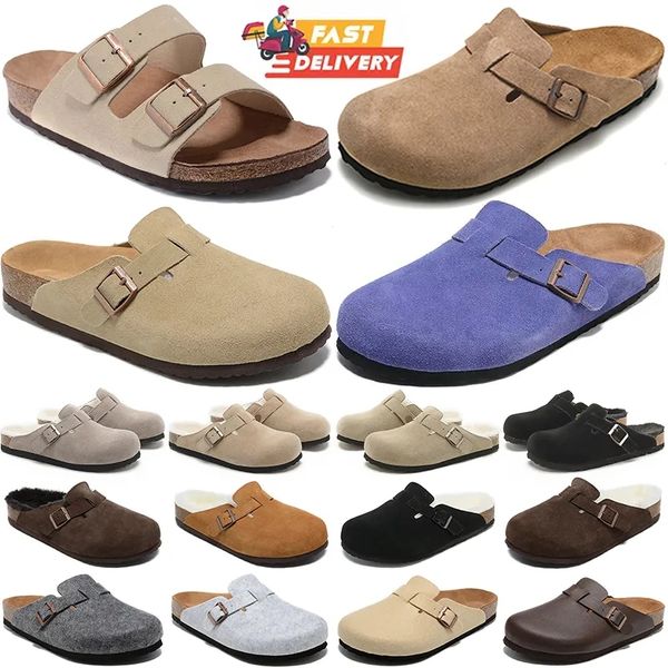 designer clogs Slippers men woman clog sandals black Mocha Taupe