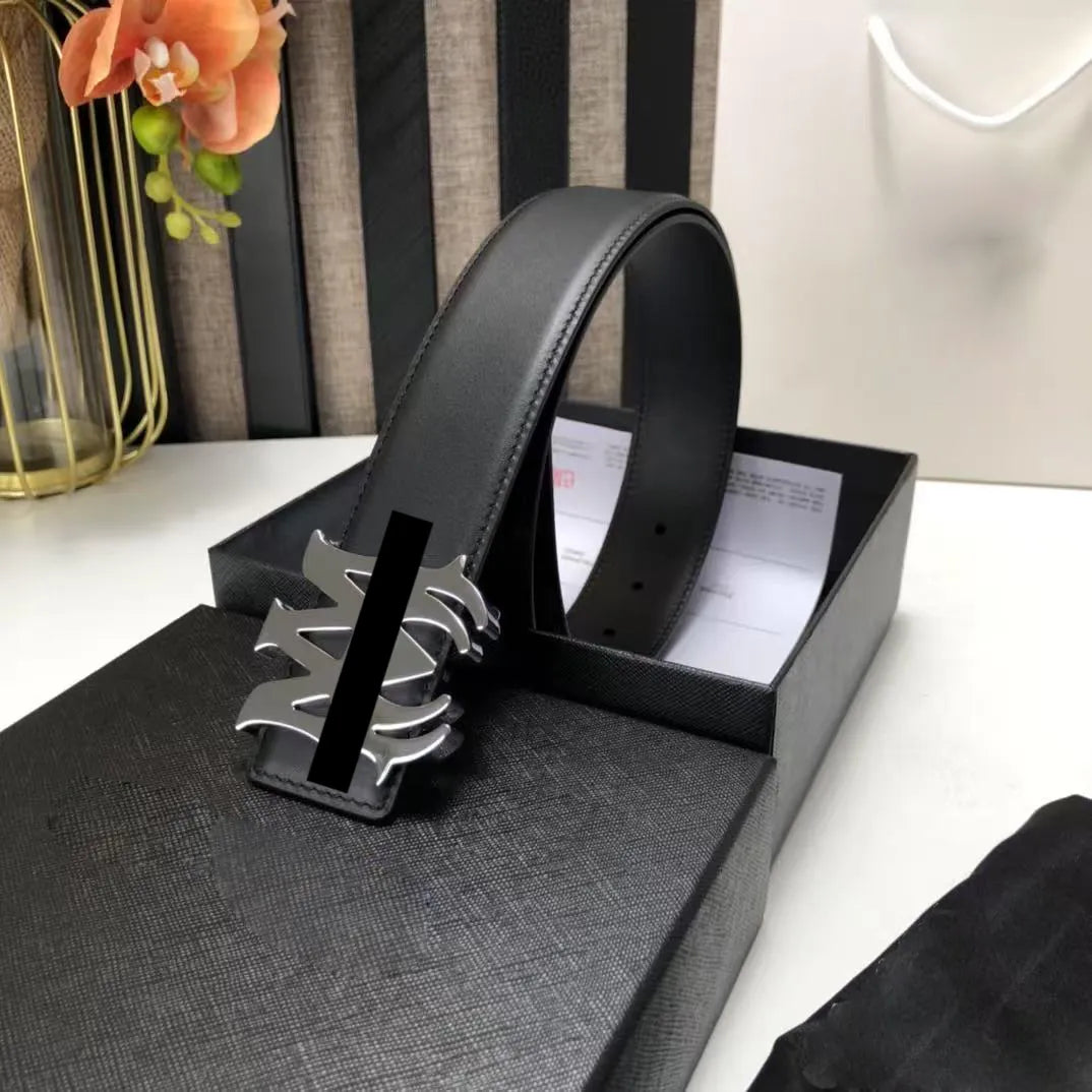 designer belt AM letter luxury brand same style dress jeans Amibelts AMI buckle belt for men and women with box