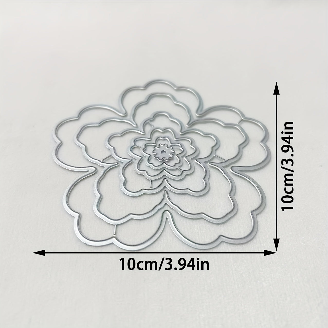 TEMU 1pc Lace Flowers Metal Die Cut, Diy Scrapbooking Embossing Stencil, Handmade Greeting Card Making Metal Cutting Dies, Gift Card Making Tools