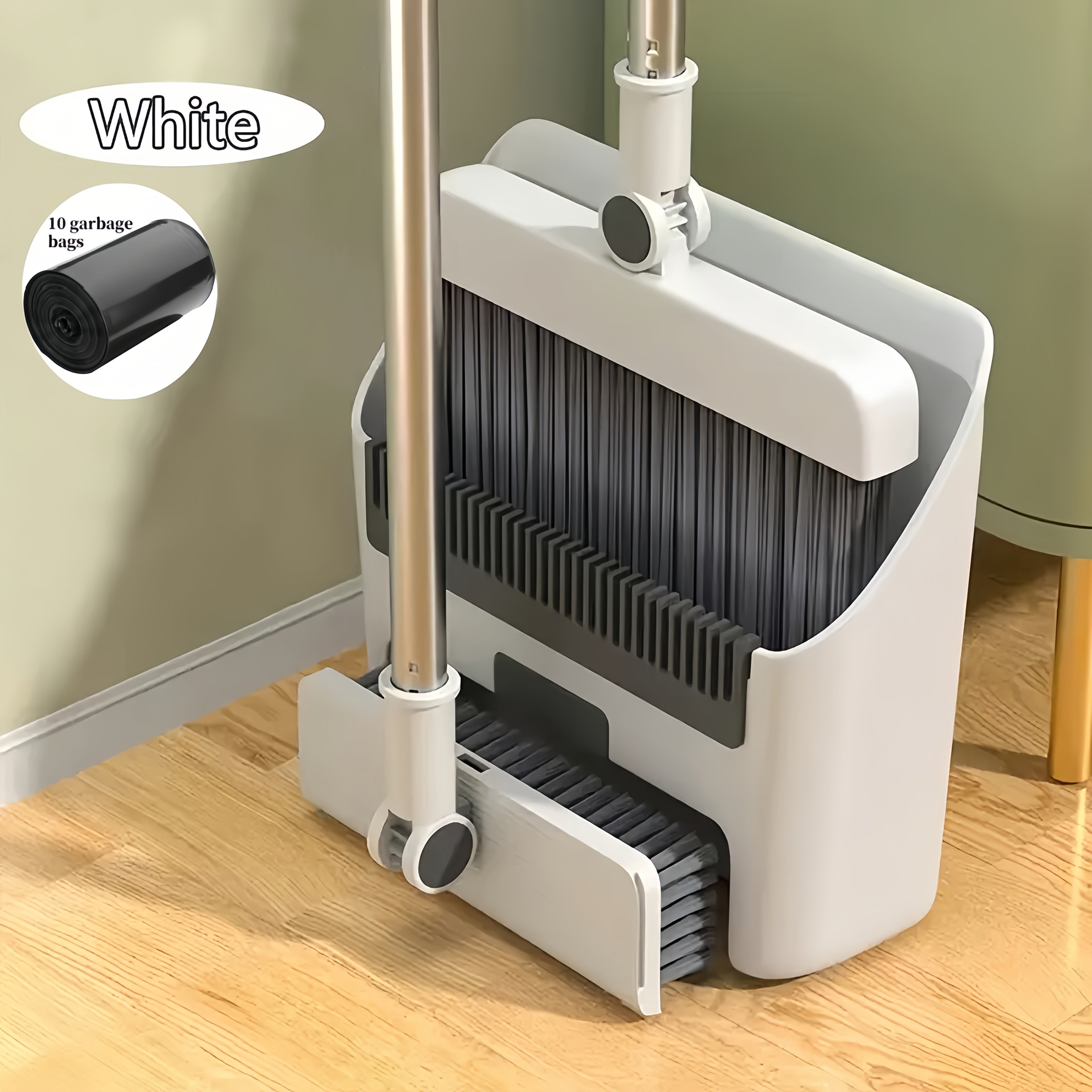 TEMU 3 In 1broom And Dustpan Set, Broom Dust Pan, Dustpan With Long Handle, Broom With Dustpan, Broom And Dustpan Set For Home, Dustpan Comb, Broom