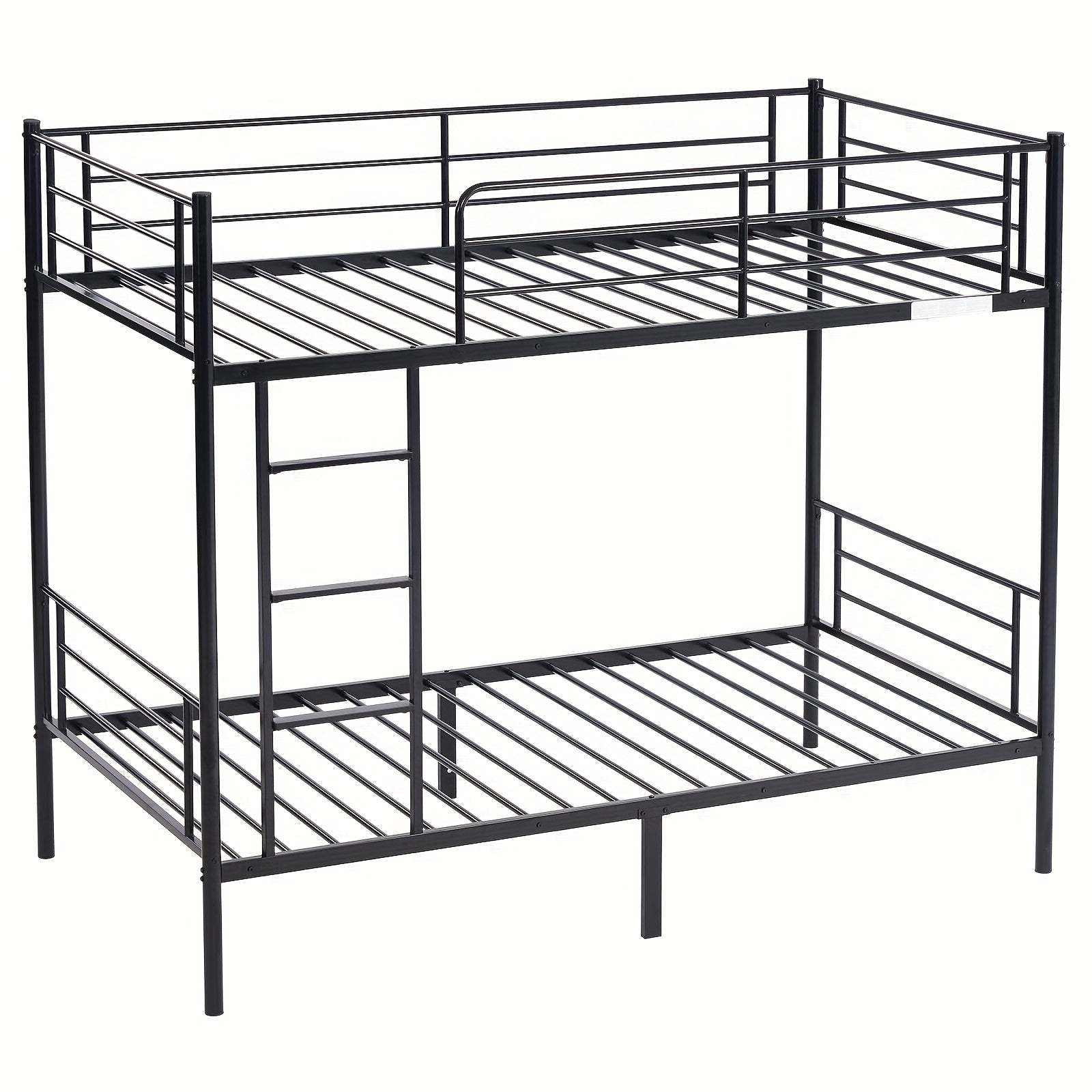 TEMU Metal Bunk Bed Frame For Bedroom, Dorm, And Apartment, High Full Length , - Metal Low Profile Bunk Bed With Side Ladder, Black