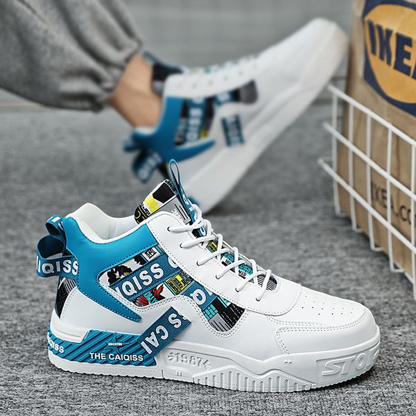 2025 new high top skateboarding men&#039;s fashionable thick soled leather designer men&#039;s casual sports shoes autumn and winter comfort