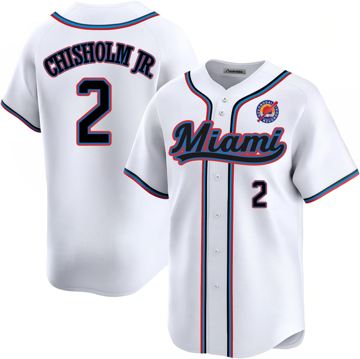 Mens-Youth Miami ed 2 Jazzs 64 Jerar 7 Jesus 27 Avisail 15 Brian 44 Luzardo 22 Alcantara Baseball Jerseys