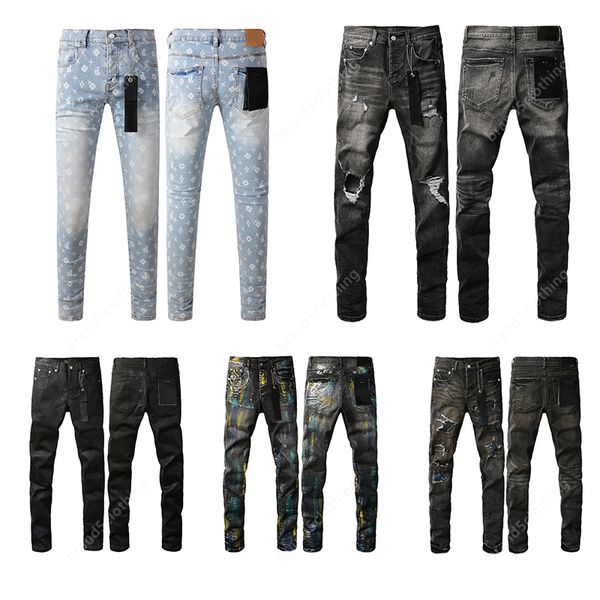 Men designer jeans man jeans Loose high waist Ksubi jean Ripped High Street Jeans designer pant Retro Paint Spot Patch Hole Streetwear silm