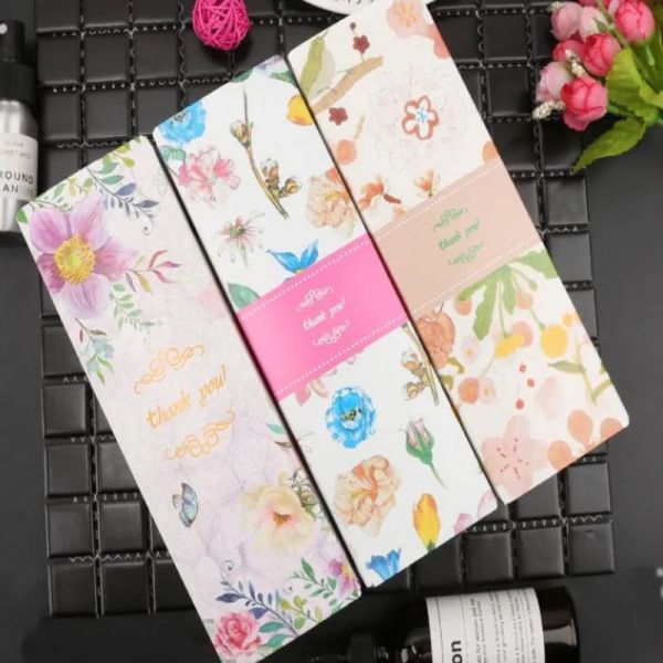 Long Floral Printed Aron Gift Moon Cake Carton Present Packaging for Cookie Wedding Favors Candy Box