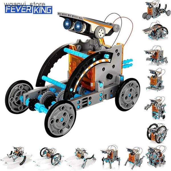 Electronics Robots 13 in 1 Robot Solar Enlightenment Building Blocks DIY STEM Science and Education Puzzle Assembly Intelligent Toys Childre