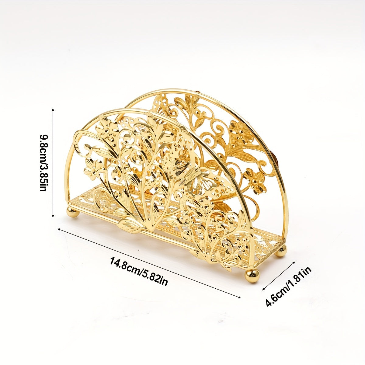 TEMU 1pc Napkin Holder With - 3.54" Round, 1.57" Tall, Decorative Tabletop Tissue Dispenser For Dining & Coffee Tables, , Easter, Ramadan (eid