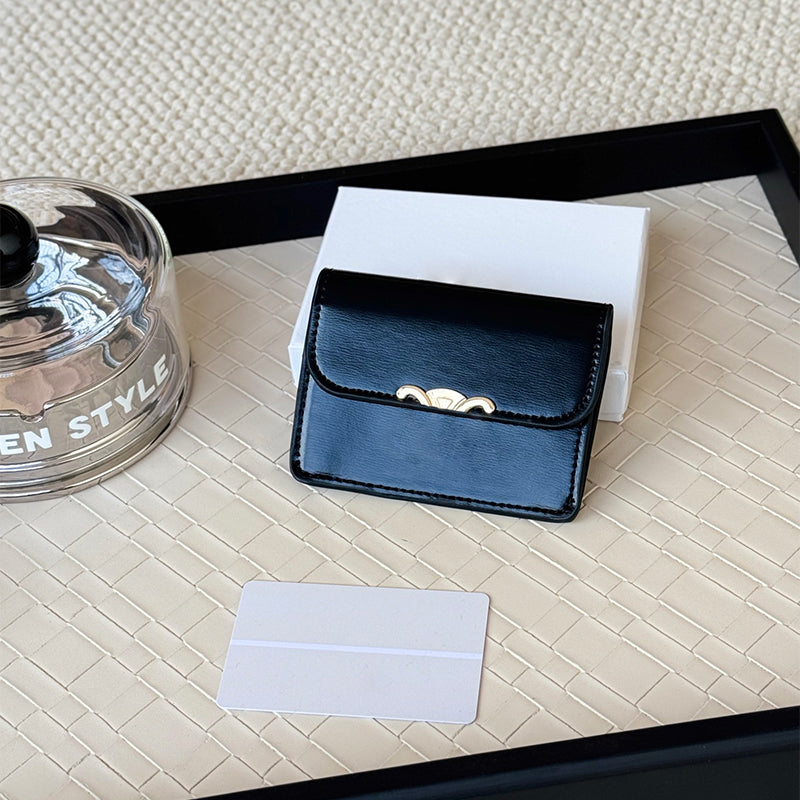 Fashion Wallets classic Card Holder Key Coin Purses Cowhide purse Luxurys Designer Womens Zipper Wallet credit passport holders mini metal logo Wall