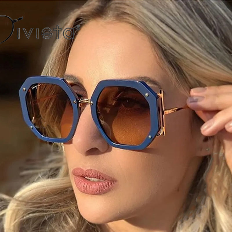 Luxury Sunglasses Women Fashion Brand Design Square Shades Uv400 Vintage Glasses Driver Goggles Mirror S103 95243 IVISTA
