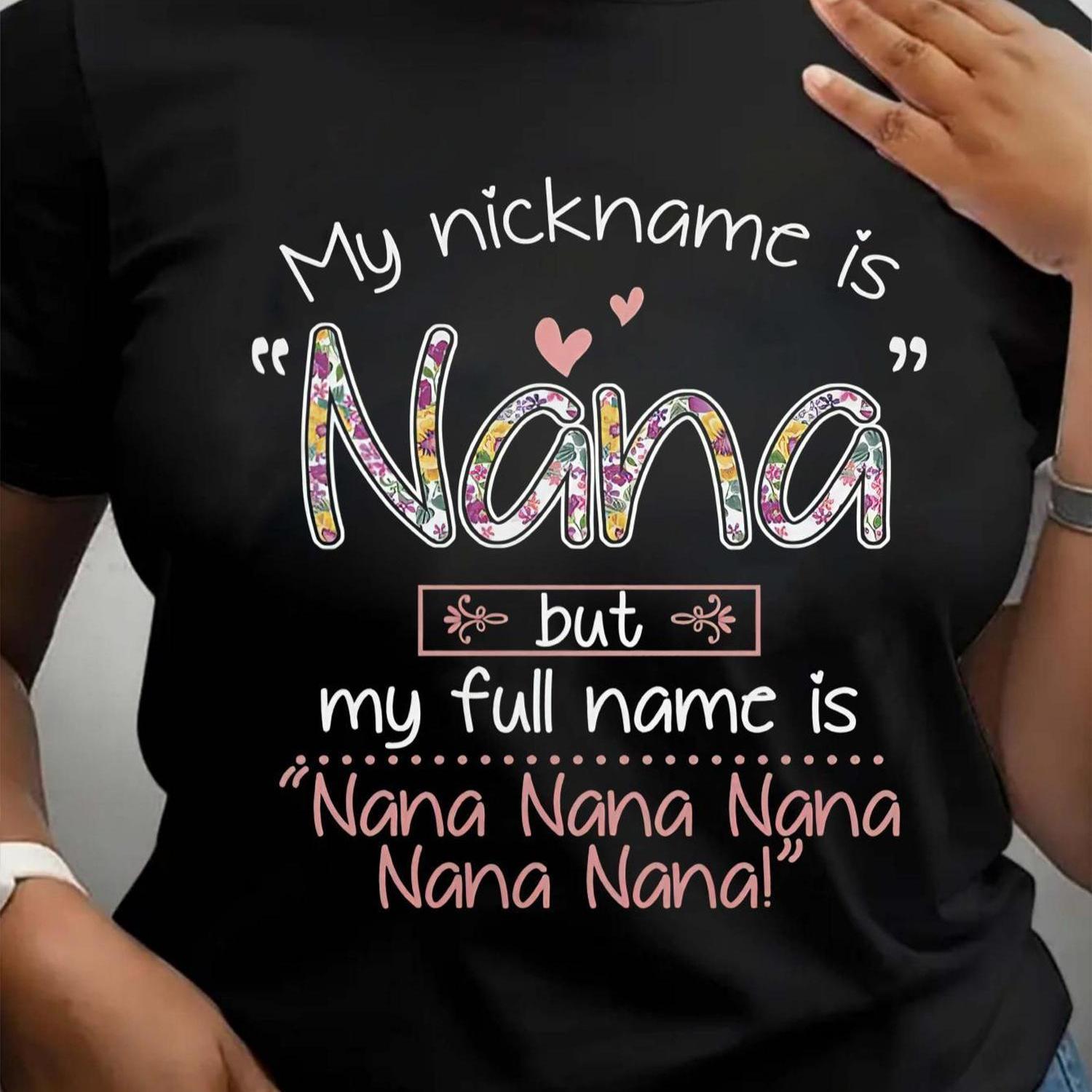 TEMU Women's '' Floral Print T-shirt | 100% Oversized Pullover | Casual Crew Neck Short Sleeve Tee | Multi-season Fit | Machine Washable | Heart & ,