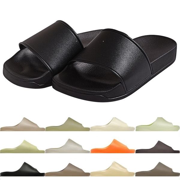 Dark Onyx Black Designer Slippers For Womens Mens Fashion Luxury claquette Salt Bone White Rubber Casual Sandals Sliders Slides Size 36-48 f