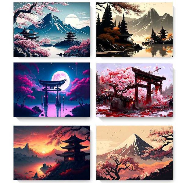 Japanese landscape posters canvases paintings wallpaper images bars cafes retro home decor aesthetics murals gifts frameless Y241031