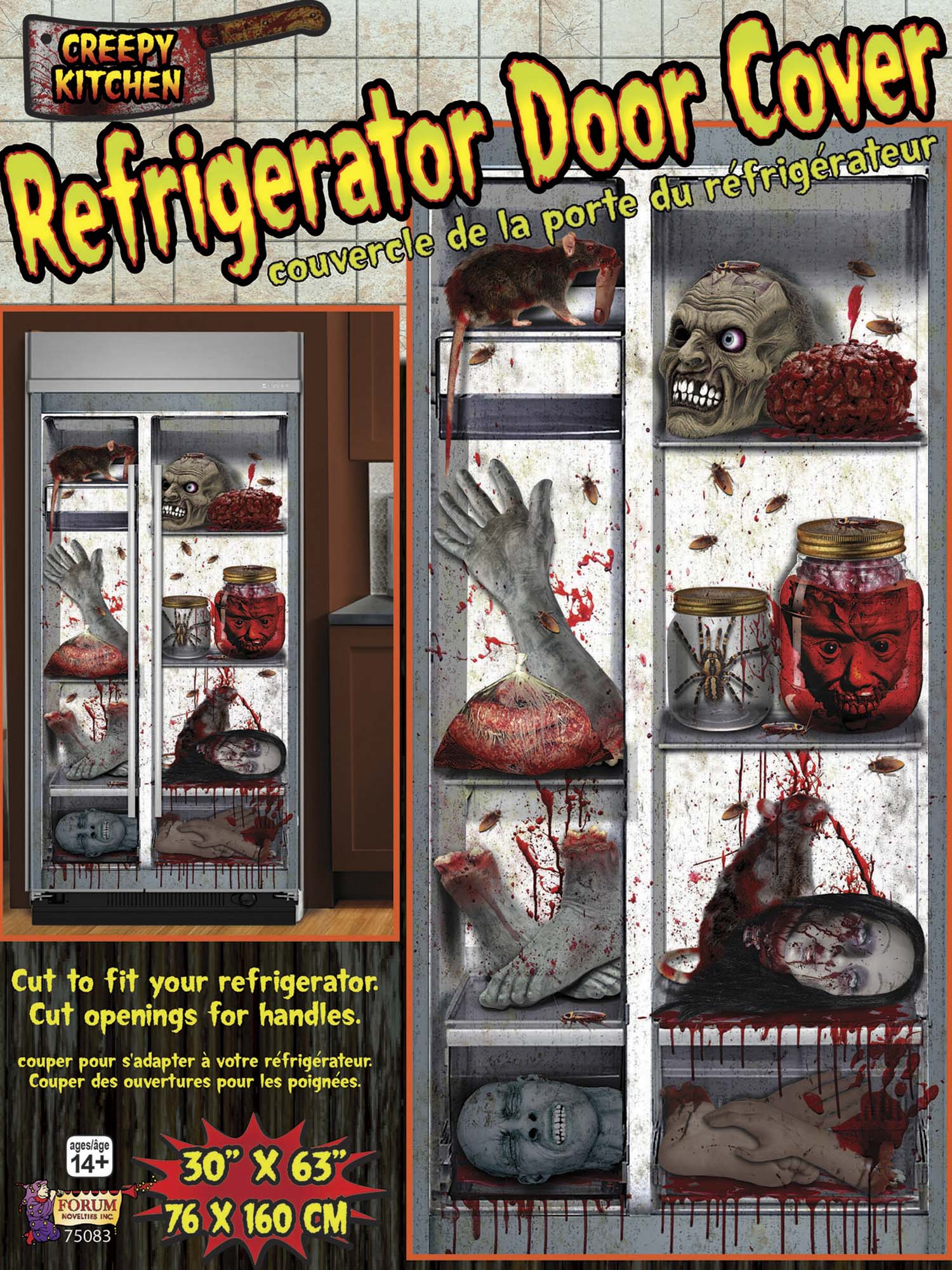 5 Foot Bloody Mess Refrigerator Cover Decoration