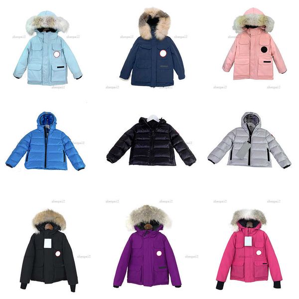 Luxury baby down jacket Fashionable warmth child Winter clothing windproof baseball uniform Warm fur collar winter warm down jacket