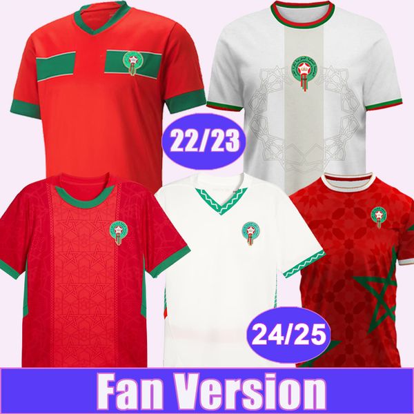 22 23 Morocco Mens Soccer Jerseys National team HAKIMI SAISS ZIYECH Y.EN-NESYRI And 24 25 Home Away Special Football Shirts